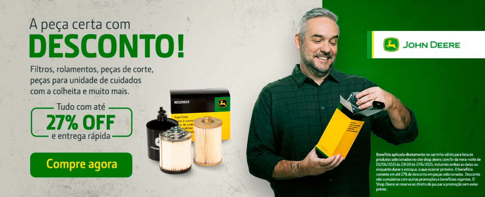 Peças com desconto de até 27%